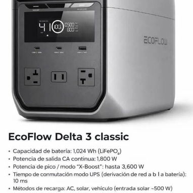⚡ECOFLOW DELTA 3 CLASSIC NUEVA EN CAJA! - 2/3