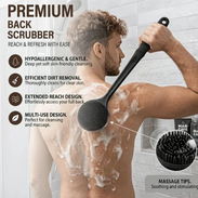 Cepillo de silicona para ducha. Medida 37.8cm de largo (Ely) $2.50 - Img 57907136