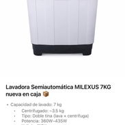 Lavadora Semiautomática MILEXUS 7KG – ¡Nueva en caja! 📦 / 165usd / +5355919946 - Img 55472128