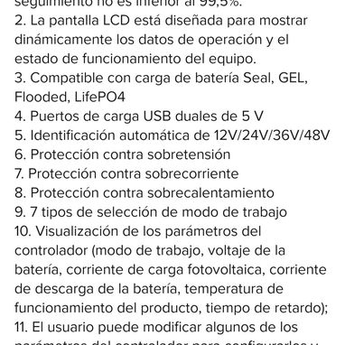 ⚡☀️ Controlador De Carga SOLAR 💲 55 usd  🔹 MPPT 100a 🔸 12V/24V/36V/48V - 4/4