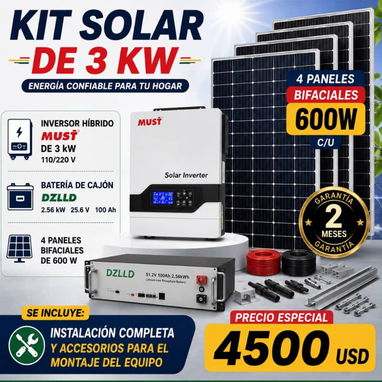 Kit Solares 🤩🌞〽️ Precios en las Imágenes los mejores de cuba no dude en preguntar - 4/4