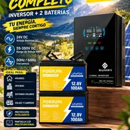 Kit de Inversor sumry de 4k con 2 baterias 12.8v 100amp menjeria incluida - Img 57800663