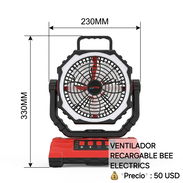 *VENTILADOR RECARGABLE BEE ELECTRICS ZY-158* 🌀🔋 💰 *Precio* : 50 USD - Img 54979003