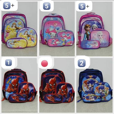 Combos de 3 piezas. Mochilas, merendero térmico y cartuchera - 2/9