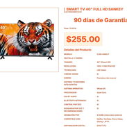 Televisor Sankey 40 Pulgadas con Cinema Vision y Sistema Whale OS Pro VPT#-0289 - Img 55667115