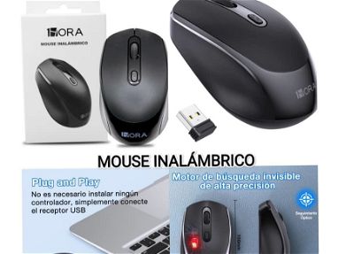 Mouse inalámbrico marca 1hora. 1 pila AA incluida - Img main-image-45872853