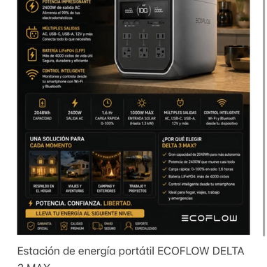 Estaciones de energía EcoFlow. NUEVO. ENTREGA INMEDIATA. - 3/5