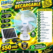 VENTILADOR DE MESA RECARGABLE PATIX, NUEVO EN SU CAJA CON ENTREGA DE FACTURA PARA SU GARANTÍA. VARIEDAD DE VENTILADORES - Img 57861429