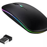 Mouse inalámbrico recargable con Bluetooth 5.0 y conexión 2.4G, con iluminación LED y diseño ultradelgado - Img 100389293