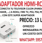 EN VENTA EL SUPER ADAPTADOR HDMI-RCA. CONVIERTE TU TELEVISOR PANDA EN HDMI. CUENTO CON MENSAJERIA EXTRA - Img 50306014