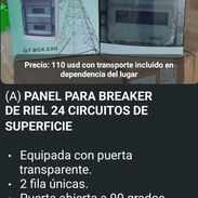 Panel para breaker de riel 24 circuitos de superficie, marca Q7-Lumina - Img 57708489