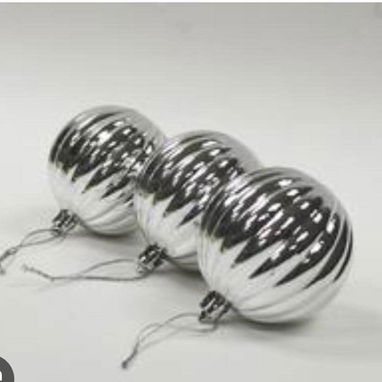 Set de 6 bolas de navidad con relieve - 3/8