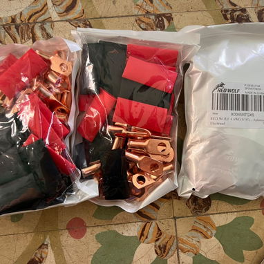 Kit de 20 Terminales de Cobre de Alta Resistencia - Calibre 4 AWG (5/16) M8 - 4/4