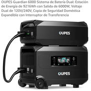 ⚡ PLANTA ELÉCTRICA OUPES GUARDIAN 6000 + BATERÍA EXTRA G5 - Img 55091004