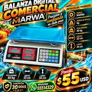 BALANZA DIGITAL COMERCIAL MARWA, FACTURA Y GARANTÍA. VARIEDAD DE ÚTILES DEL HOGAR, FERRETERÍA, TECNOLOGÍA, FITNESS, ETC - Img 58238489