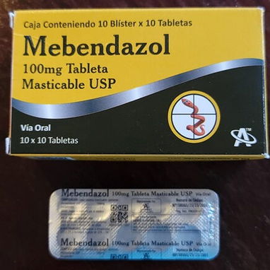 ⚕️Mebendazol 100 mg, 1 Tira de 10 Tableta (Masticables) -⚕️ - 2/3