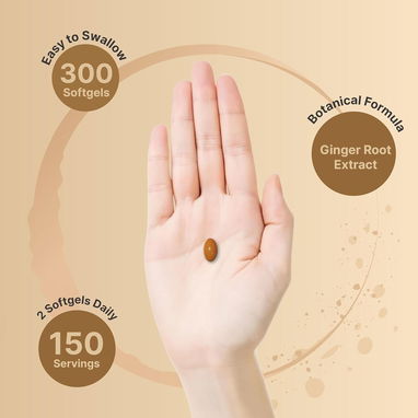 Extracto de Jengibre con Aceite MCT 300mg (NatureBell · 300 cápsulas blandas) - 6/9