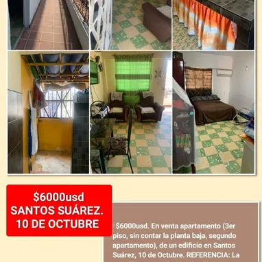 *$6000usd. En venta apartamento (3er piso, sin contar la planta baja, segundo apartamento), de un edificio en Santos Suá - Img 121289905
