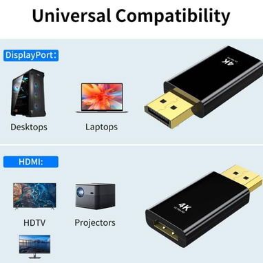 Adaptador DisplayPort (DP) a HDMI 4K UHD - Img 123339701
