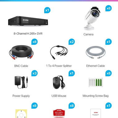 Cámara de seguridad Zosi Smart de 8 canales - Img 114815616