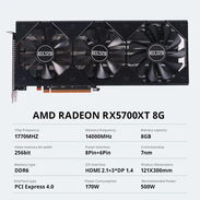 AMD RX 5700XT 8gb GDDR6 TRI FANS 448gb/s de banda pasante (NEW) - Img 45092585