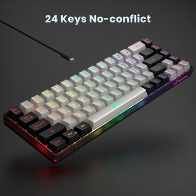 Teclado Gamer GEODMAER 65% RGB 68 Teclas USB Tipo-C en La Habana - Img 121547864