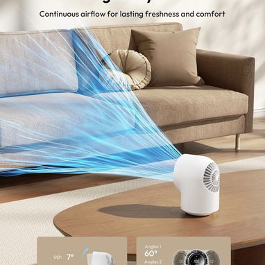 Aecooly Ventilador de batería con control táctil, 100 velocidades, pantalla digital silenciosa para dormitorio, 8000 - Img 118907771