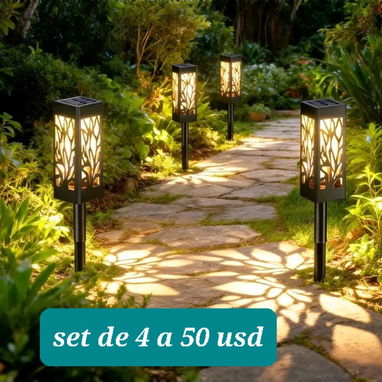 Lámparas de jardín con panel solar - Img 122490164