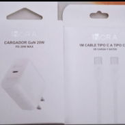 CARGADOR TIPO C CARGA RÁPIDA 20 W Y CABLE TIPO C A TIPO C CARGA RÁPIDA Y TRANSFIERE DATOS MIDE 1 METRO ,(MARCA 1HORA). - Img 53358310