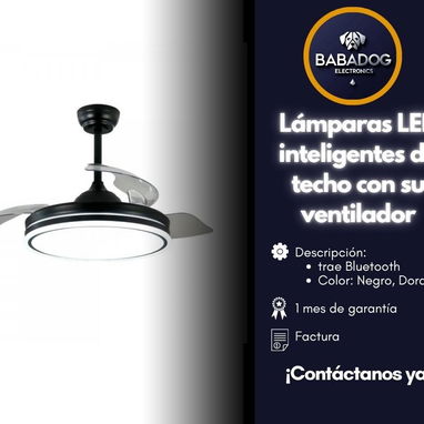 Lámparas LED inteligentes de techo con su ventilador trae Bluetooth precio 95 usd con mensajería - 2/3