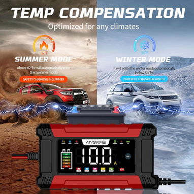 Cargador de batería de 12 V 10 A, cargador inteligente - 5/6