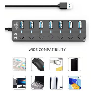 Hub USB 3.0 – 7 Puertos con Interruptores - Img 123340357