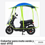 Casco azul claro, cobertores para moto y sombrilla para moto - Img 58247507