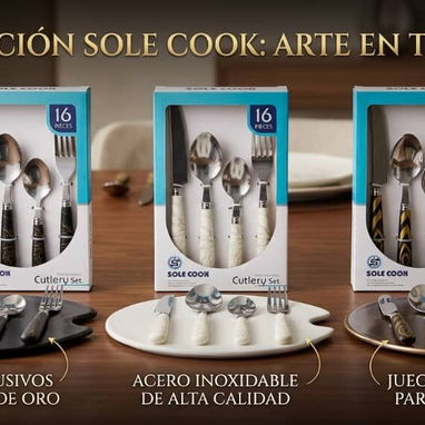 🔵🍴🥄Juego de cubiertos de 16 y 24 piezas - 2/2