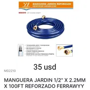 Manguera reforzada para jardín con boquillas de 30 mtrs - Img 56113273