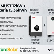 Kit MUST Inversor 12kW + Batería 15.36 kWh - Img 56645540