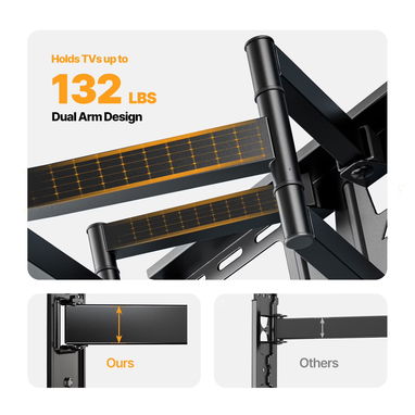 SOPORTE MOUNTFV FULL MOTION TV 37-90" 132LB VESA 600X400 ARTICULADO ENVÍO DISPONIBLE + GARANTÍA - 3/7