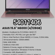 !! Laptop ASUS 15.6" N6000 (4/128GB) Nueva en su caja/Modelo: VivoBook Go 15 (L510KA-WH21-P)!! - Img 45631667