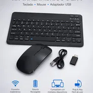 Combo de teclado recargable Bluetooth sin marca y ratón inalámbrico con OTG - Img 56643792
