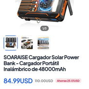 SOARAISE Cargador Solar Power Bank de 48,000 mAh ☀️🔋 - Img 56693155