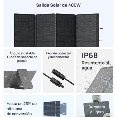 Panel solar portátil “EcoFlow de 400 W” New en 📦 al 53822315 - 3/3