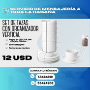 ☕ Set de Tazas con Organizador Vertical 💲Precio: 12 USD - Img 54683735