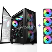 Chasis Gaming Semi panorámico SAMA 3509 Black + 4 fanes ARGB - Img 53637302