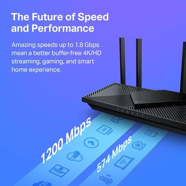 Router WiFi 6 TP-Link AX1800 Archer AX21 NUEVO - Dual Band, Gigabit, Mesh, Para Gaming y Streaming 4K - 3/3