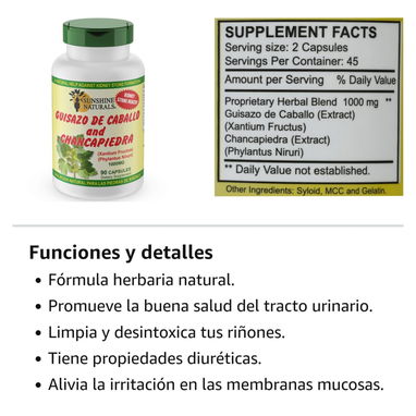 CHANCAPIEDRA DE 500MG Y 1000MG DE 90 TABLETAS SELLADOS - 2/2