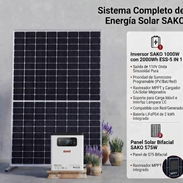 *Combo Energía Solar*  - Inversor SAKO 1000W con batería integrada 2000Wh - 1 Panel Solar Bifacial y Monocristalino de 5 - Img 56720023