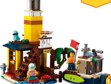 LEGO CREATOR 3en1 Casa Surfera en la Playa, Barco o Avión Biplano, Juguete de Construcción con Animales para Niños - Img 60221781