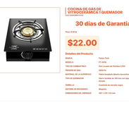 Fogón Future Tech 1 Quemador Pro: Vitrocerámica y Parrilla Esmaltada VPT#-0350 - Img 55667525