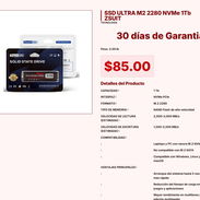 Unidad SSD Ultra 1Tb ZSUIT NVMe PCIe M.2 2280 de Calidad Pro $85 VPT#-0297 - Img 55255108