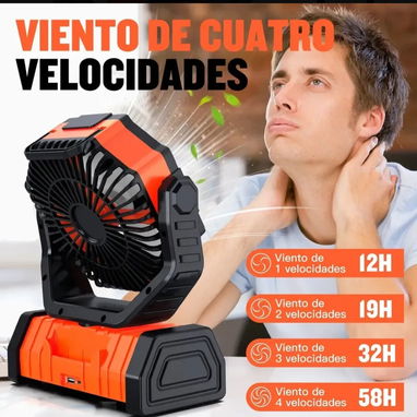 Ventilador portátil,lo puedes usar como power bank y bombillo - Img 124188566